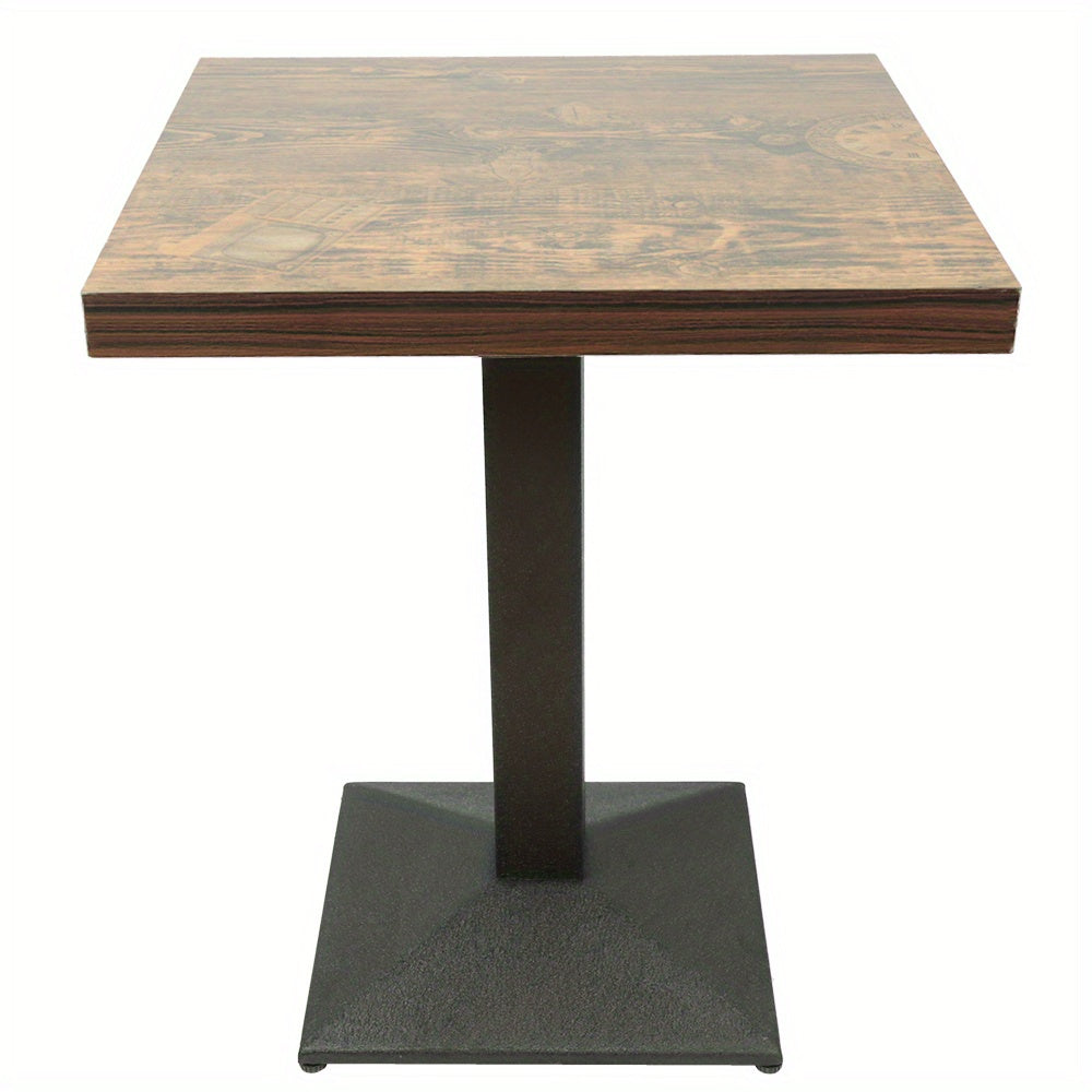 Eettafel – Tafel – Bijzettafel – Werktafel – Vierkante Tafel – Houtkleur – Enkele Poot – Compact 60x60x75 cm