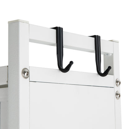 Heavy-Duty Mobile Storage Cabinet – Opbergkast – Organizer Rek – Stellingkast – Opbergsysteem – Carbon Stalen Constructie – 199,58 KG Draagvermogen – Witte Kleur