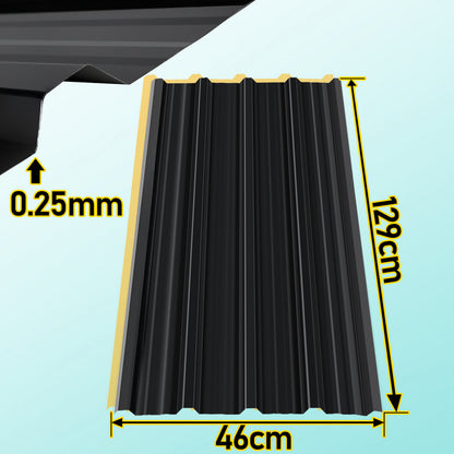 Dakpanelen – Dakplaten – Dakbedekking – Dakplaat – Golfplaat – Gegalvaniseerd Staal – 129x46 cm – 0,25 mm Dikte – Groen – Set van 36 stuks – Weerbestendig & Lichtgewicht