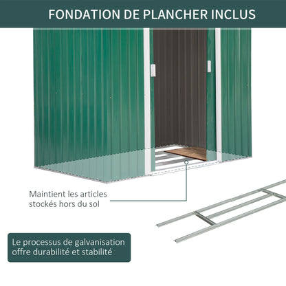Tuinhuisje – Tuinschuur – Gereedschapsschuur – Tuinkast – Berging – Gegalvaniseerd Staal – 2,42 m² Opbergruimte – Dubbele Deuren met Hangslot