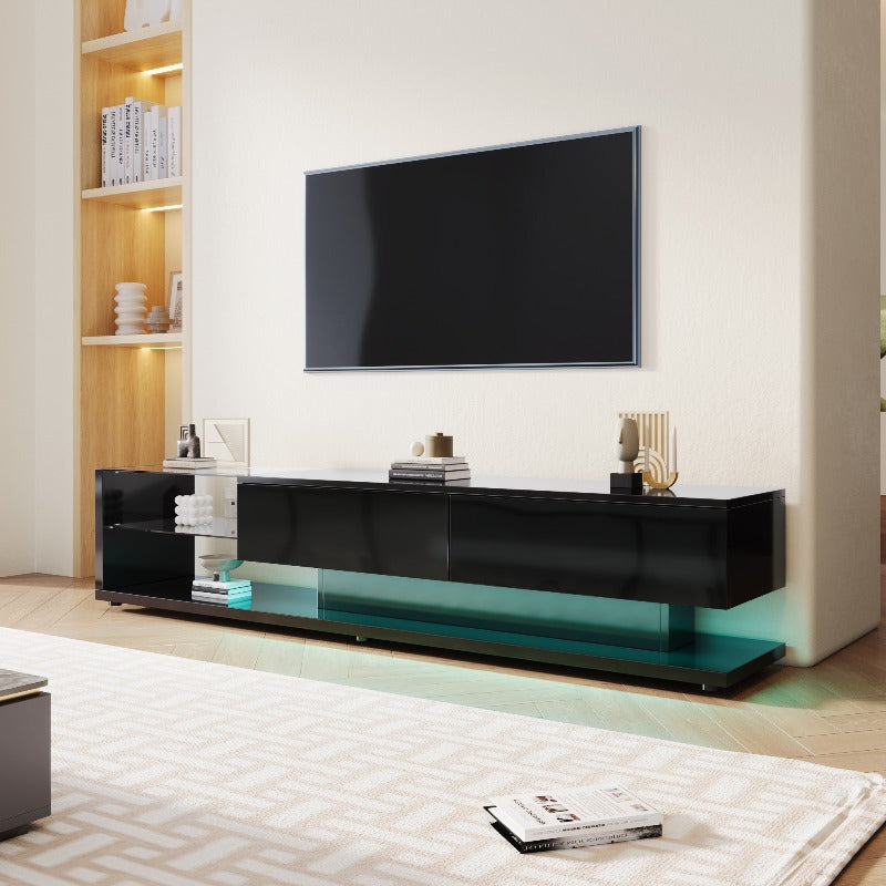 TV Meubel – TV Kast – Entertainment Meubel – Media Console – Tv Stand – Hoogglans Metaal – Ruimtebesparend Met Kabelmanagement