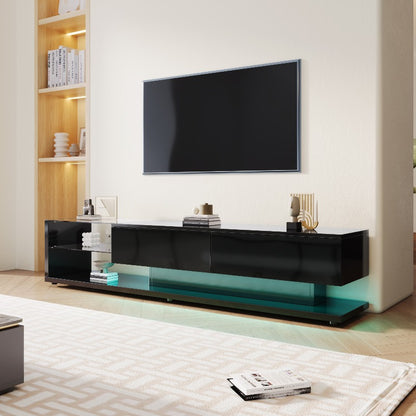 TV Meubel – TV Kast – Entertainment Meubel – Media Console – Tv Stand – Hoogglans Metaal – Ruimtebesparend Met Kabelmanagement