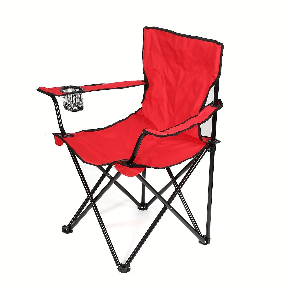 Campingstoel – Klapstoel – Vouwstoel – Kampeerstoel – Tuinstoel – Stevig Metalen Frame – Duurzame Oxford Stof – Draagvermogen 150 kg – Rood