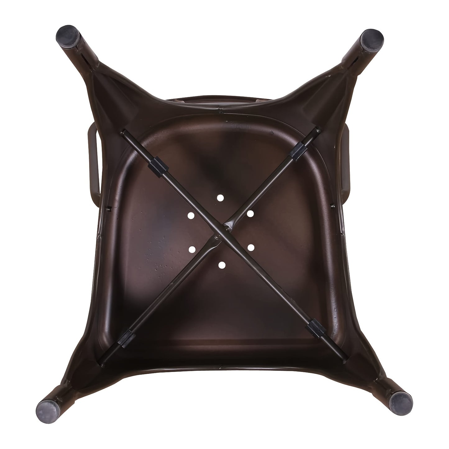 Barkrukken – Bistro Stoelen – Barstoelen – Keukenstoelen – Eetkamerstoelen – Set van 4 – Industrieel Design – Metalen Frame & Rugleuning – Zithoogte 44 cm – Stevig & Onderhoudsvriendelijk