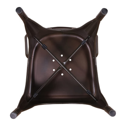 Barkrukken – Bistro Stoelen – Barstoelen – Keukenstoelen – Eetkamerstoelen – Set van 4 – Industrieel Design – Metalen Frame & Rugleuning – Zithoogte 44 cm – Stevig & Onderhoudsvriendelijk