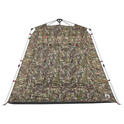 4-Persoons Tent – Kampeertent – Buitentent – Vissertent – Snel Opzetten – Lichtgewicht Polyester – Camouflage Groen – Met Ritsen Ventilatie