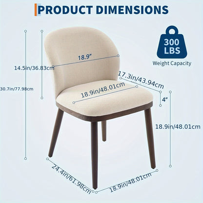 Eetkamerstoel – Stoel – Kuipstoel – Meubel – Keukenstoel – Modern Scandinavisch Design – Ergonomische Rugleuning – Houten Poten 120 kg Draagkracht