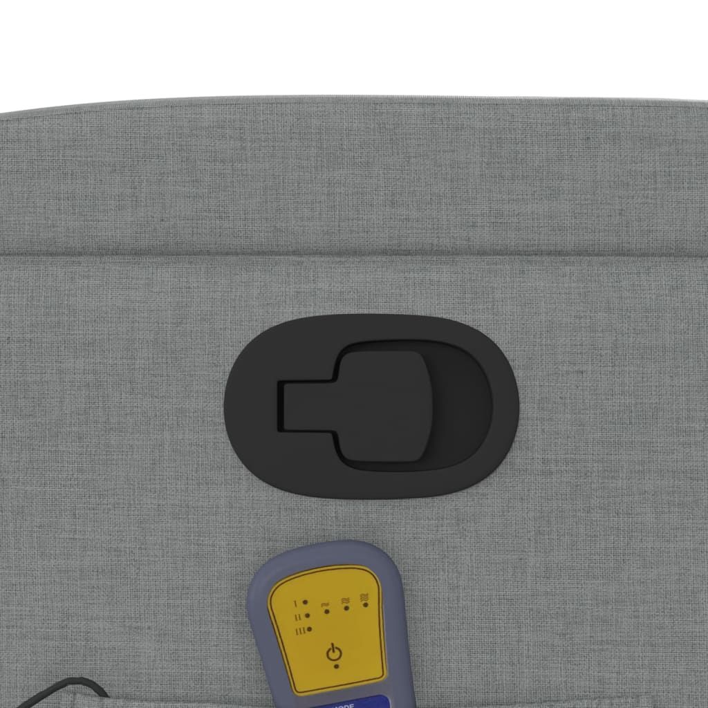 Massagestoel – Massagefauteuil – Relaxfauteuil – Relaxstoel – Ergonomische Stoel – Lichtgrijze Stof – Handmatige Verstelbare Rugleuning Tot 135 Graden