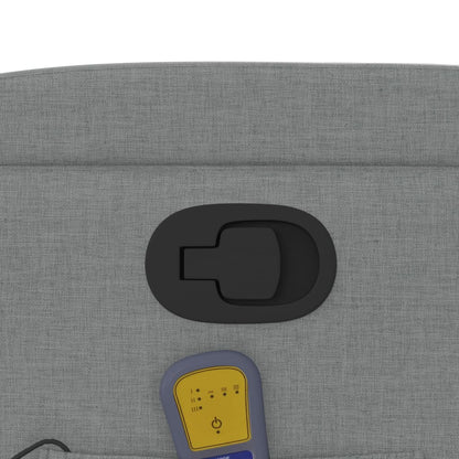 Massagestoel – Massagefauteuil – Relaxfauteuil – Relaxstoel – Ergonomische Stoel – Lichtgrijze Stof – Handmatige Verstelbare Rugleuning Tot 135 Graden
