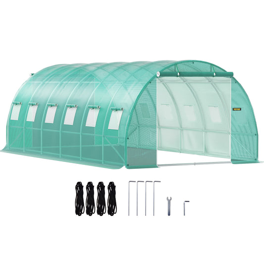 Tunnelkas – Kweekkas – Groentekas – Serre – Tuinkas – 20 x 10 x 7 ft – Gegalvaniseerd Stalen Frame – Waterdichte PE-Folie