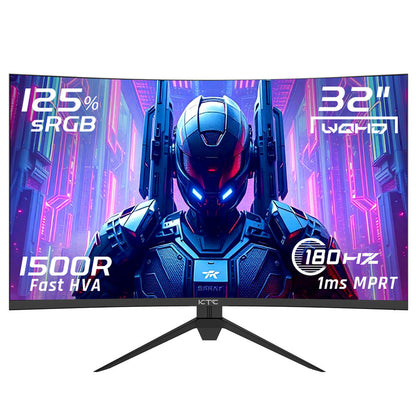 Gaming Monitor – Curved Monitor – Gaming Display – PC Monitor – Gaming Scherm – 32 Inch Curved – 180Hz Verversingssnelheid – 2K QHD Resolutie
