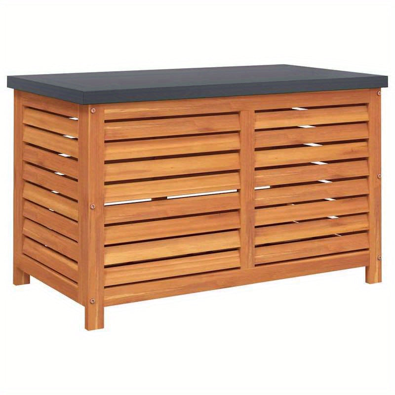 Gartenbox – Tuinkist – Opbergbox – Tuinkistje – Buitenbox – Massief Acaciahout – Weerbestendig & Duurzaam – 60 x 50 x 55 cm