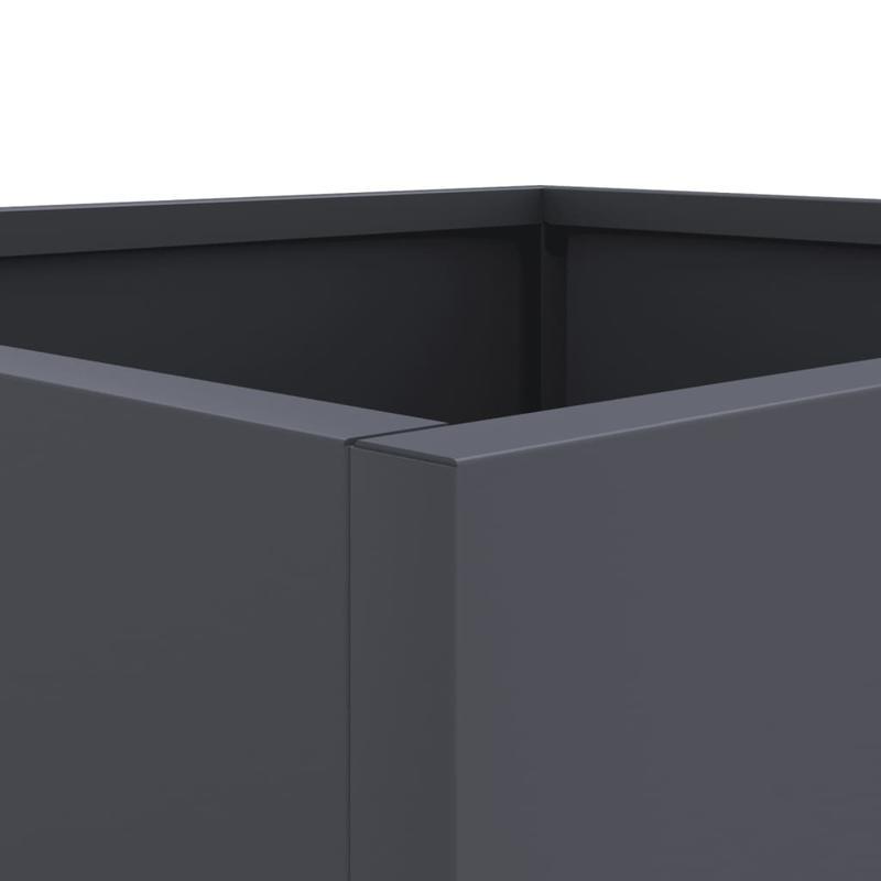 Plantenpot – Bloempot – Plantenbak – Bloembak – Tuinbak – Set van 2 – Antraciet Staal – 42x40x39 cm – Duurzaam & Robuust