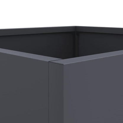 Plantenpot – Bloempot – Plantenbak – Bloembak – Tuinbak – Set van 2 – Antraciet Staal – 42x40x39 cm – Duurzaam & Robuust