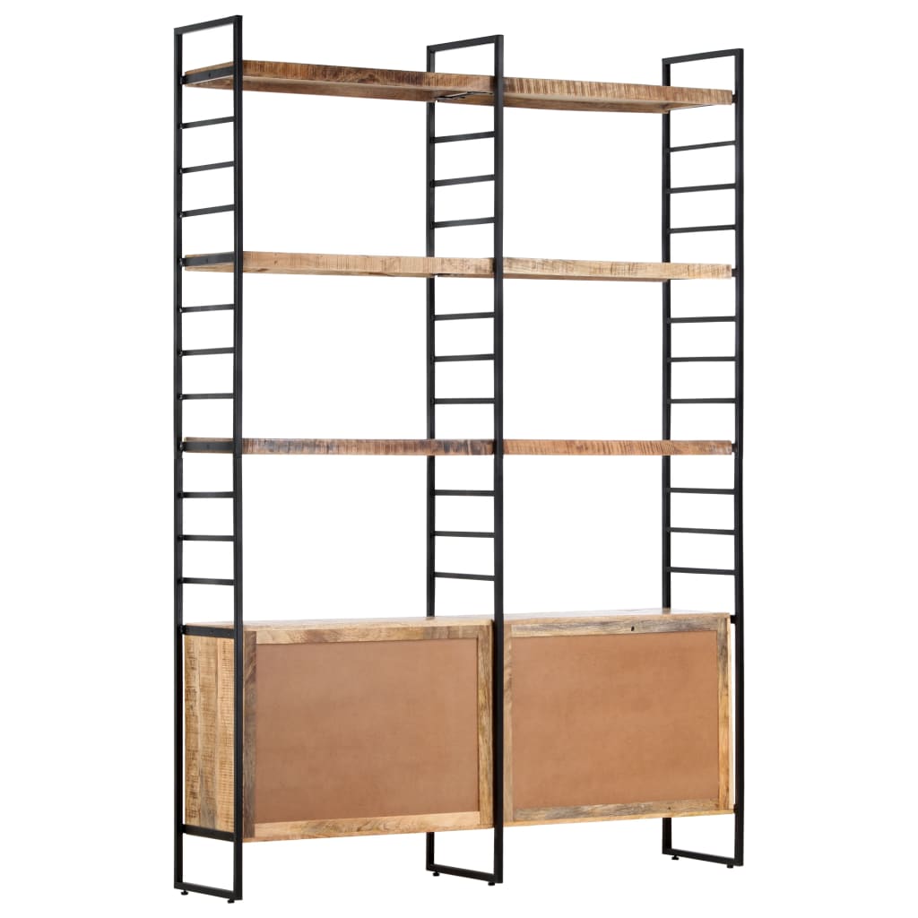 Boekenkast – Boekenrek – Vakkenkast – Stellingkast – Opbergkast – Massief Acacia Hout – Gepoedercoat Staal