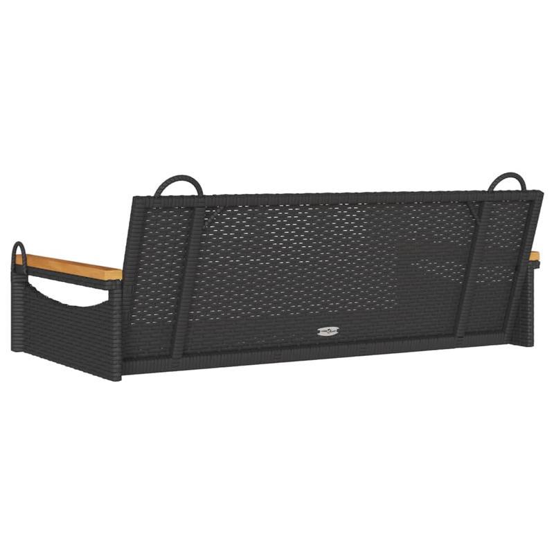 Tuinstoel – Loungestoel – Buitenstoel – Patio stoel – Ligstoel – Ergonomische Rugleuning – Extra Lange Zitting 109x62x40 cm – Duurzame Gevlochten Resin Constructie – Schommelfunctie – Weerbestendig – Met Metalen Kettingen