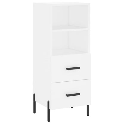 High Cabinet 34.5X34X180 Cm Processed Wood White Storage Cabinet in The Hallway, This Cabinet Offers Ample Storage Space to Keep All Your Items Organized, Suitable for Offices, Bedrooms, Living Rooms, Kitchens, And Hallways.