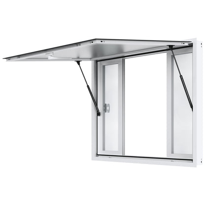 Foodtruck Luifel – Serveerruit – Uitgifteraam – Kraamraam – Mobiele Eetunit – 48"x36" – Aluminium Frame – Hydraulische Veerpoten