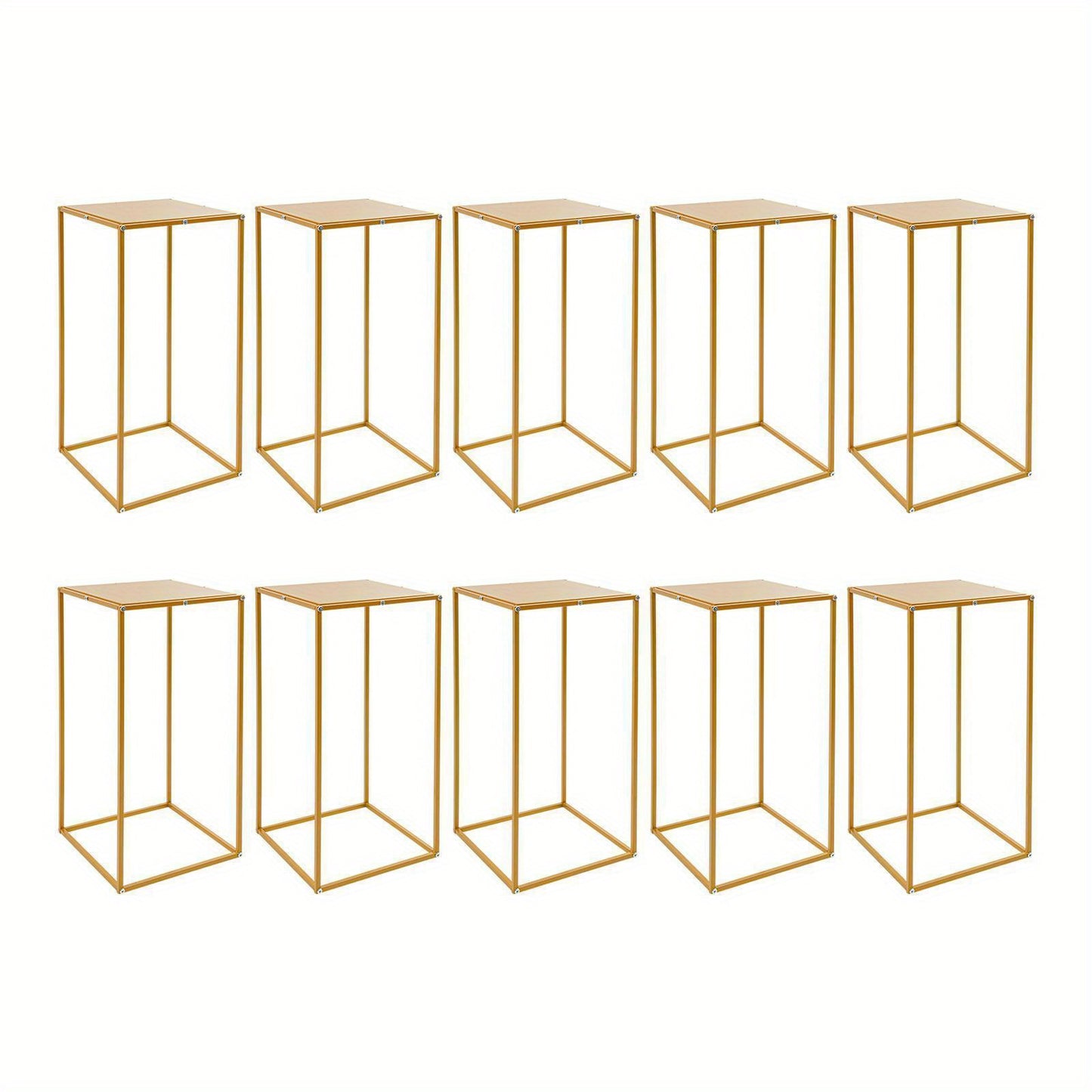 Wedding Flower Stand, Geometric Metal Flower Stand, Rectangle Flower Holder, Venue Decoration Setup, Tabletop Flower Arrangement, Rectangle Vase Stand, Rectangular Metal Frame, Heavy-Duty Stand, Rust-Resistant Metal