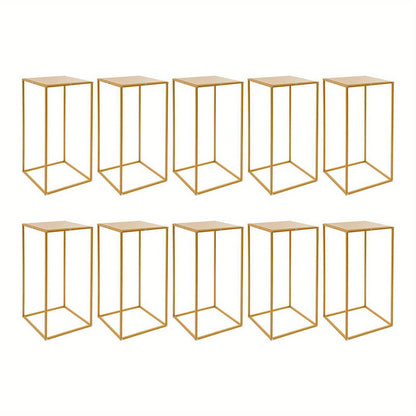 Wedding Flower Stand, Geometric Metal Flower Stand, Rectangle Flower Holder, Venue Decoration Setup, Tabletop Flower Arrangement, Rectangle Vase Stand, Rectangular Metal Frame, Heavy-Duty Stand, Rust-Resistant Metal