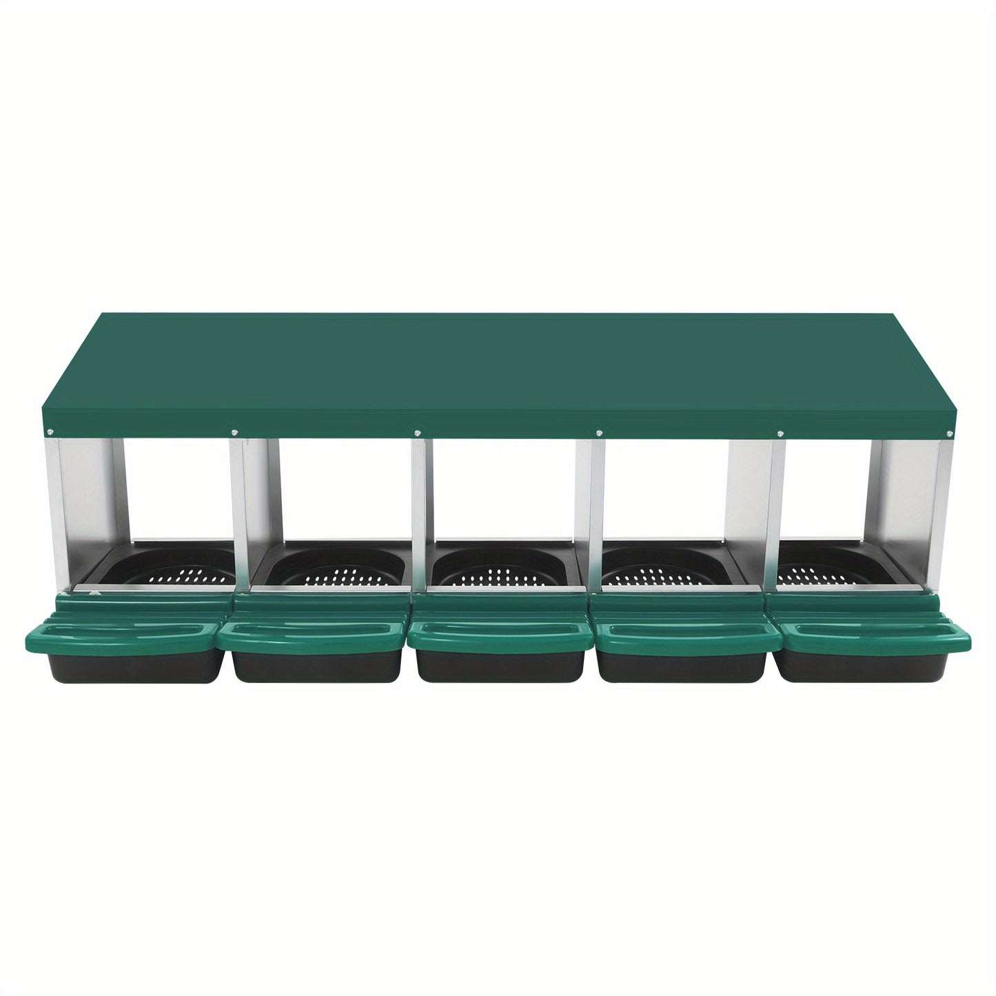 Kippenhok – Kippenren – Nestkast – Legnest – Nestbox – 5 Compartimenten – Gegalvaniseerd Staal – Ventilatie