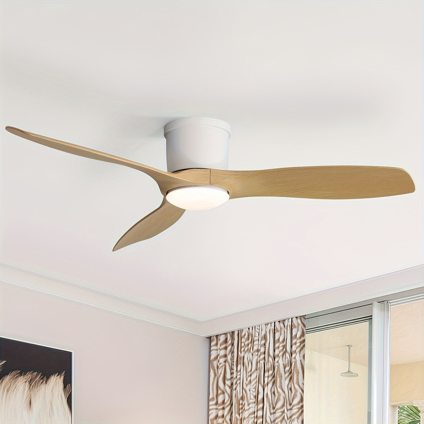 Plafondventilator – Ventilator Met Licht – Plafondlamp Ventilator – Slaapkamer Ventilator – Woonkamer Ventilator – 132 cm 3 Bladen – 18W Dimbaar Met Afstandsbediening