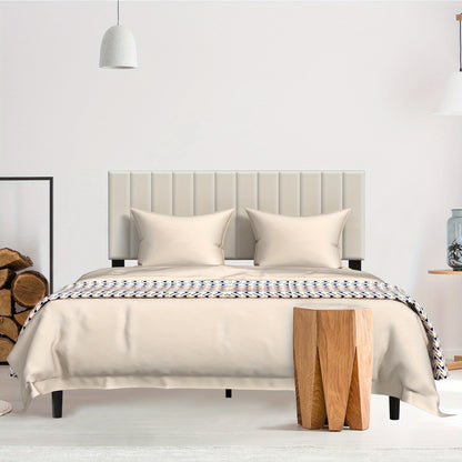Gestoffeerd Bedframe – Gestoffeerd Bed – Bedframe Met Hoofdbord – Lattenbodem Bed – Stalen Bedframe – Zwart – Draagkracht 300 kg – 16,5 cm Hoog