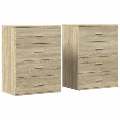 Opbergkast – Opbergmeubel – Kast – Dressoir – Bruin – Set Van 2 – Duurzaam Hardhout – Ruim En Minimalistisch