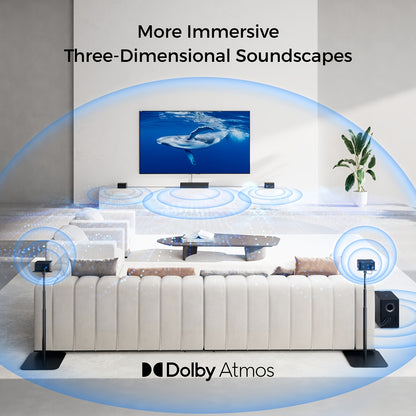 Soundbar – Home Theater Speaker – Surround Geluidssysteem – TV Luidspreker – Draadloze Subwoofer – 460W Piekkracht – 7.1 Kanaals Met App Bediening