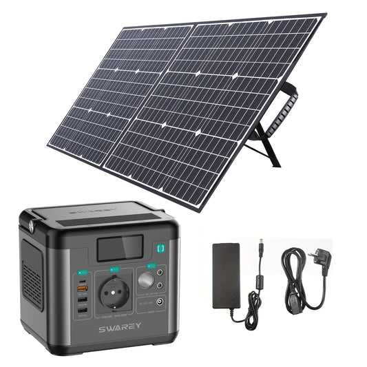 Draagbare Powerstation – Zonne Generator – Mobiele Accu – Stroomvoorziening – Noodstroom – 222Wh Lithium Batterij – 300W Pure Sinus Omvormer