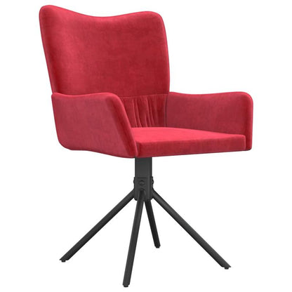 Eetkamerstoel – Draaistoel – Dining Chair – Stoel – Kruispootstoel – Bordeauxrood – 360° Draaibaar – Fluwelen Bekleding