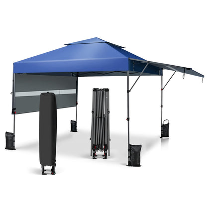 Pop-Up Pavilion – Vouwtent – Partytent – Tuinkamer – Zonnetent – 3 x 3 m – UV Bescherming 50+ – Waterdicht en Windbestendig – Blauw