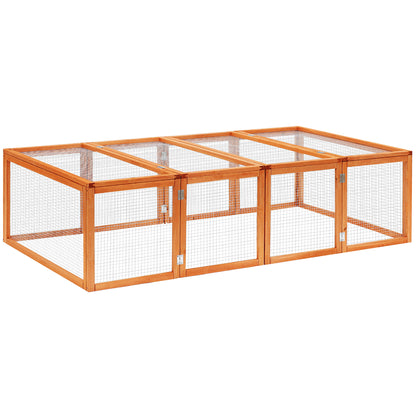 Konijnenren – Knaagdierkooi – Konijnenhok – Caviahok – Chinchillahok – Chestnut Variant – Stevig Grenenhout – Ruim 181x100x48 cm