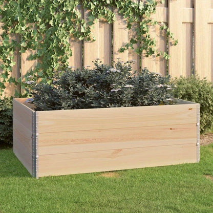 Bloembak – Plantenbak – Bloemenbak – Tuinbak – Verhoogde Bak – Massief Dennenhout – Set Van 3 – 100x150 cm – Weerbestendig – Lichtgewicht