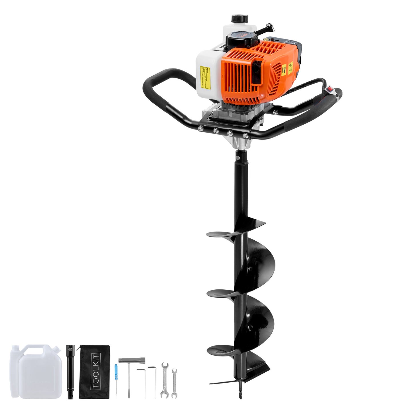 Grondboor – Palenboor – Bollenboor – Tuinboor – Benzinegrondboor – 63cc Motor – 20 cm Legeringsstaal Boorbit