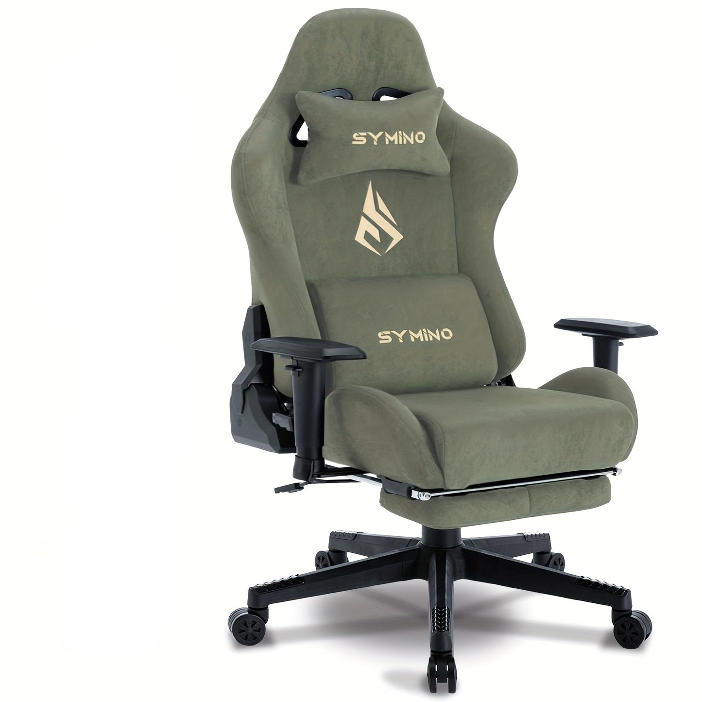 Ergonomische Bureaustoel – Kantoorstoel – Gamingstoel – Desk Chair – Werkstoel – Verstelbare Zithoogte – 360° Draaibaar – Zachte Padding – Stevige Vijfwielbasis – Groen