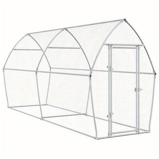 Dierenkooi – Konijnenhok – Knaagdierkooi – Kleine Dierenren – Huisdierenkooi – Metalen Frame – 400x105x182 cm – Weerbestendig – Veilig Slot