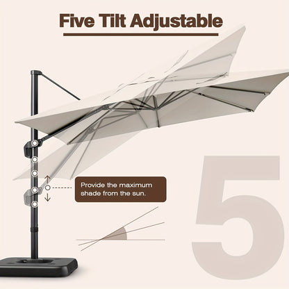 Tuinparasol – Terrasparasol – Patio Parasol – Zonnescherm – Schaduwdoek – Verstelbare Hoogte – UV-Bescherming Met Ademend Mesh