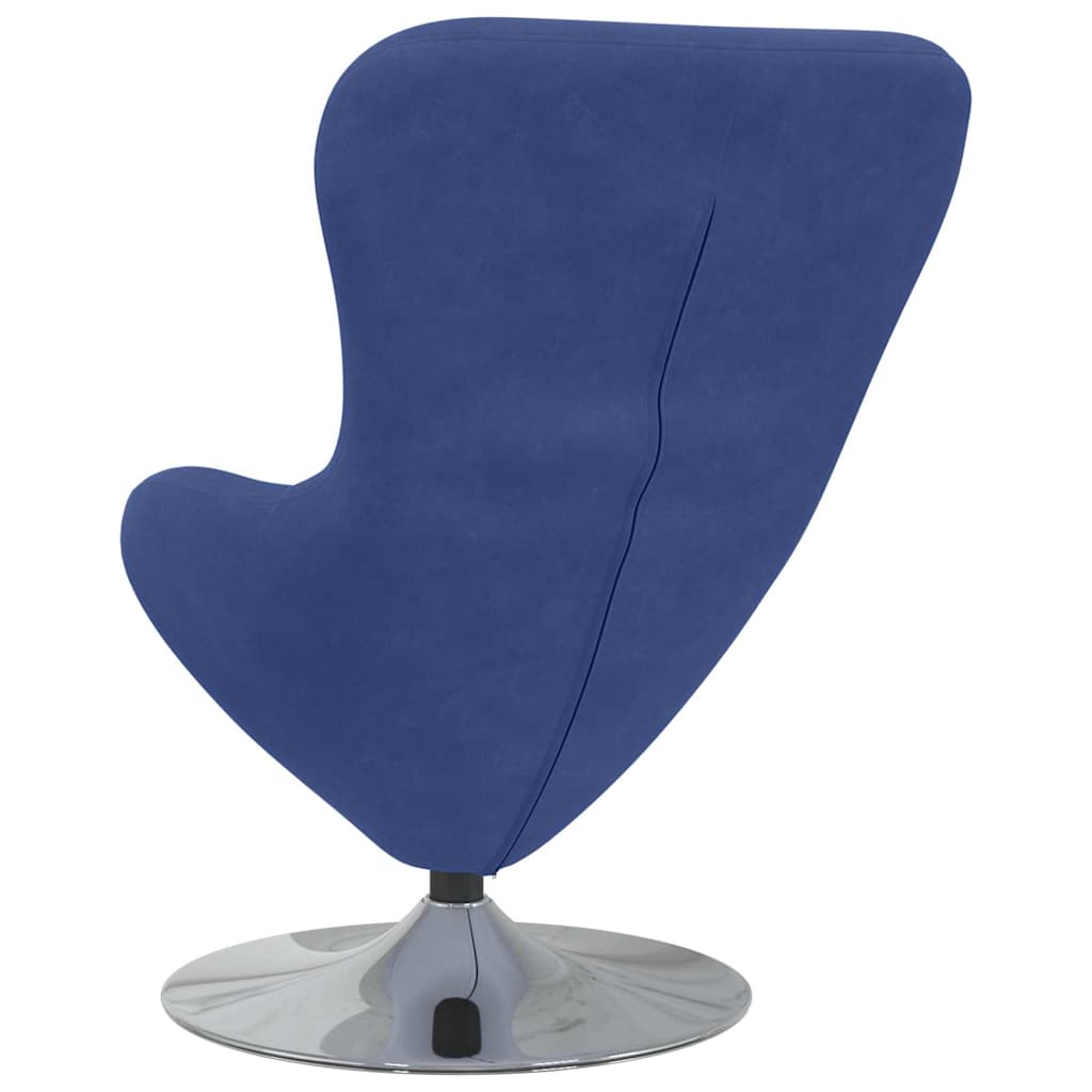 Fauteuil – Draaifauteuil – Relaxstoel – Loungefauteuil – Zitzetel – Police Blauw – Fluwelen Bekleding – Draaibaar Design