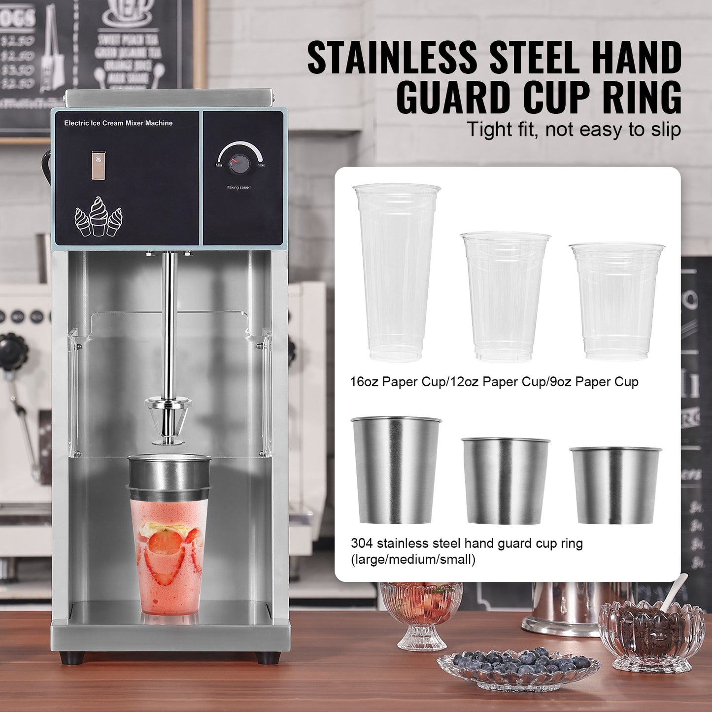 IJsblender – Blender – Milkshake Maker – Smoothiemaker – Koude Drankjes – 400W Motor – Roestvrij Staal
