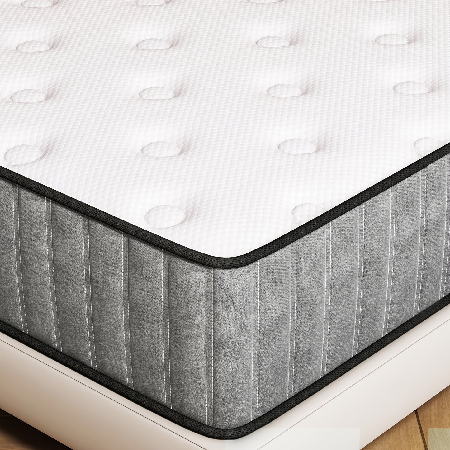 Hybride Matras – Koudschuim Matras – Pocketvering Matras – Traagschuim Matras – Medium Stevig – 140x200 cm – Ademend – Schokabsorberend