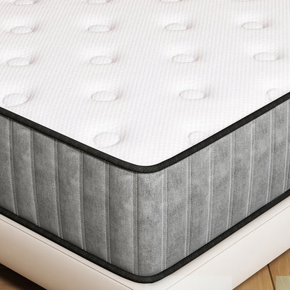 Hybride Matras – Matras – Slaapmatras – Pocketvering Matras – Memory Foam Matras – 140x200 cm – Medium Stevig – Ademend En Schokabsorberend