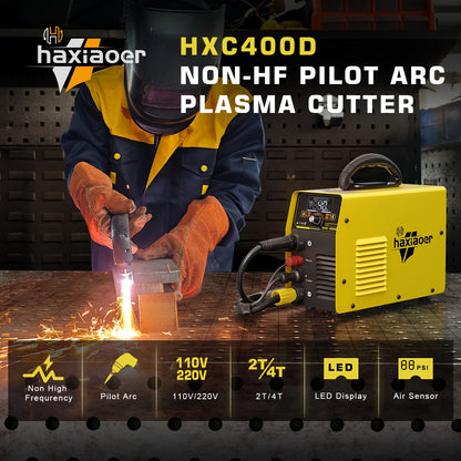 Plasmasnijder – Plasma Cutter – Metaalsnijder – Snijmachine – Lassersgereedschap – 220V – 40 Ampère – Low-frequency Non-Touch Pilot Arc – Groot LED-Display – Maximale Snijdikte 25 mm – IGBT Technologie