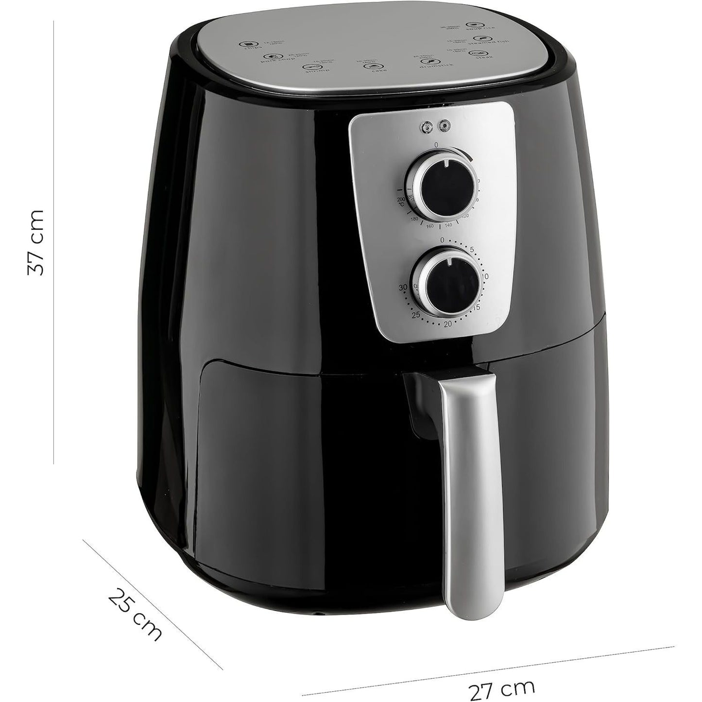 Airfryer – Heteluchtfriteuse – Luchtfriteuse – Airfryer Oven – Friteuse – 5,2 Liter Inhoud – Instelbare Thermostaat Tot 200°C