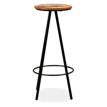 Bar stool 2pcs of solid old wood, Dining Room Furniture, Pub Stools, Modern Stool, Contemporary Seating, Fabric Upholstery Stool, Backrest Stool