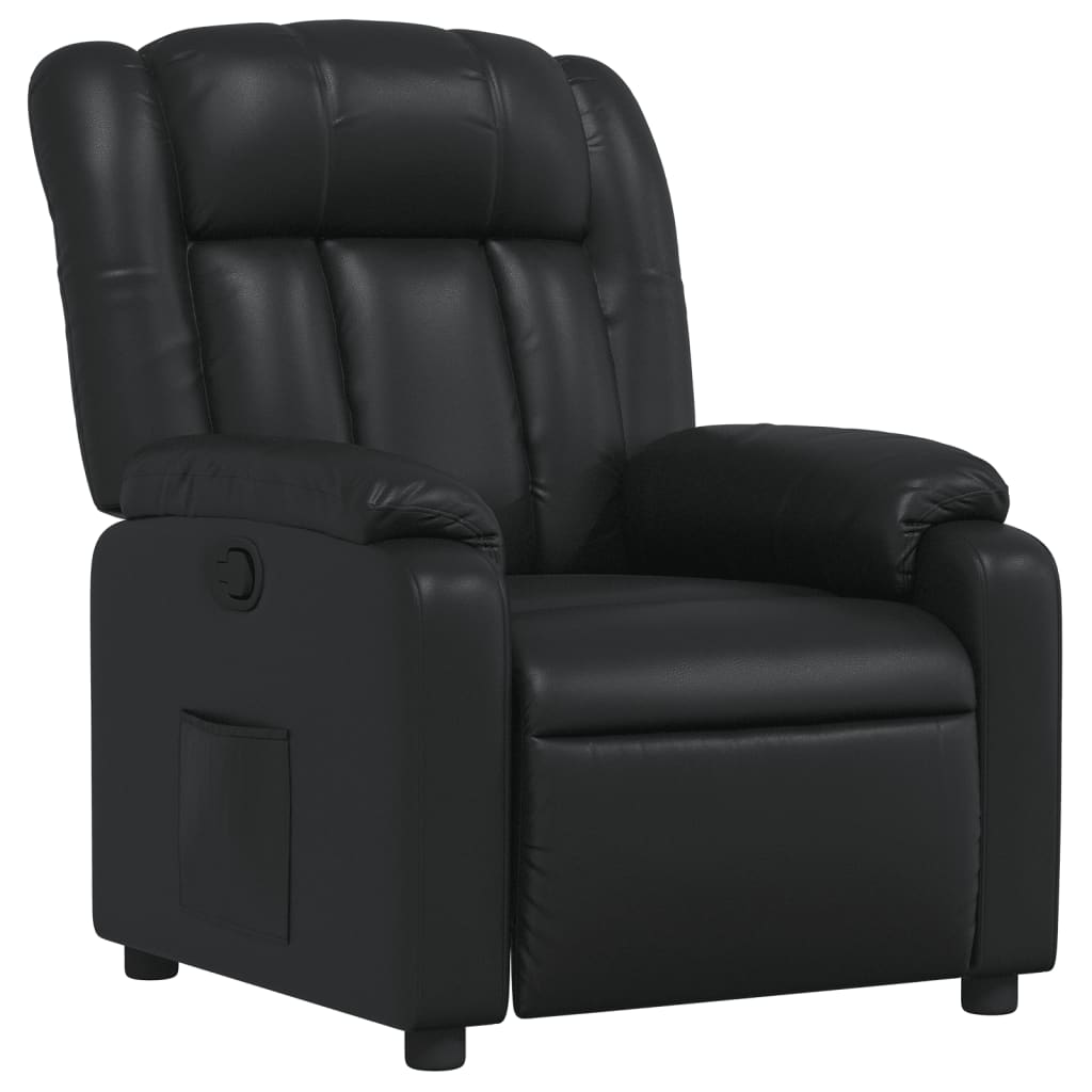 Elektrische Relaxstoel – Relaxfauteuil – Elektrisch Verstelbare Stoel – TV Stoel – Fauteuil – Zwart – Verstelbare Rugleuning Tot 135° – Kunstleren Bekleding
