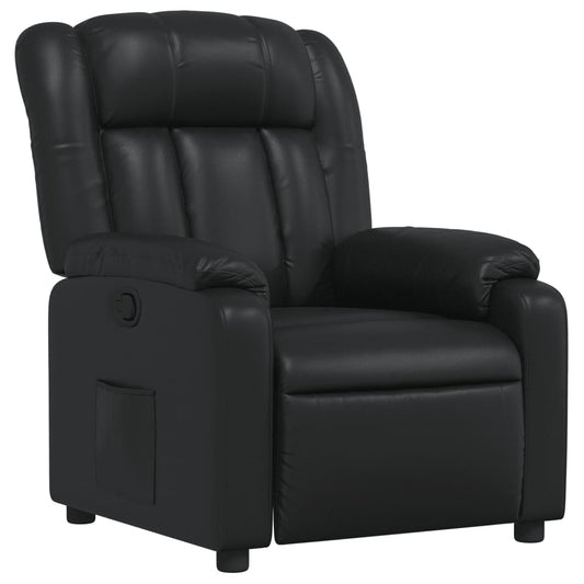 Elektrische Relaxstoel – Relaxfauteuil – Elektrisch Verstelbare Stoel – TV Stoel – Fauteuil – Zwart – Verstelbare Rugleuning Tot 135° – Kunstleren Bekleding