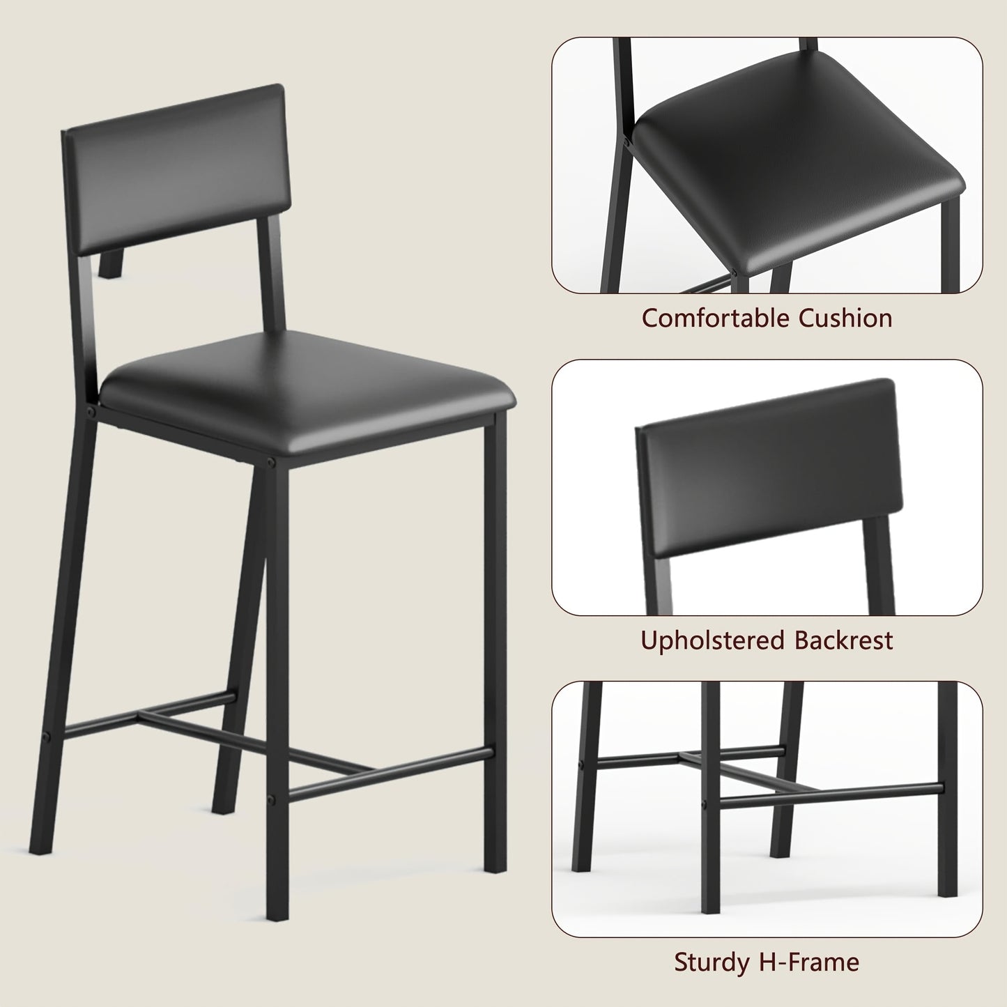 Eettafelset – Eetkamerset – Keukentafel – Zitgroep – Diningset – Compact Grijs – Met Gestoffeerde Stoelen – Opbergruimte – Metaal Frame