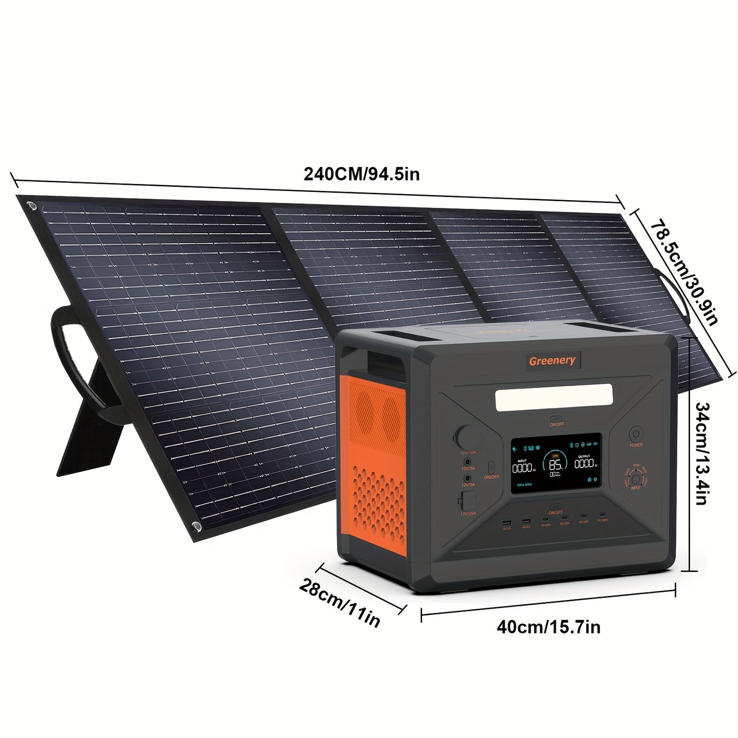 Draagbare Powerstation – Mobiele Generator – Solar Generator – Outdoor Stroomvoorziening – Noodstroomvoorziening – 2500W Vermogen – 2304Wh Capaciteit – Snel Opladen & UPS Functie