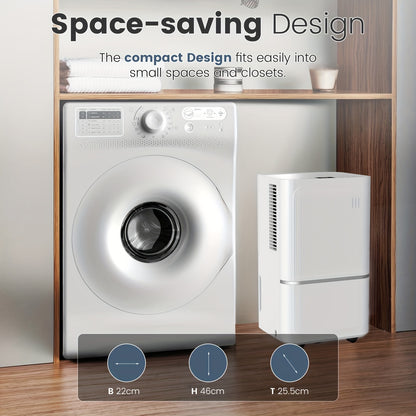 Luchtontvochtiger – Ontvochtiger – Dehumidifier – Vochtvreter – Vochtopnemer – 14L per dag – Wifi & Digitaal Vochtigheidsdisplay